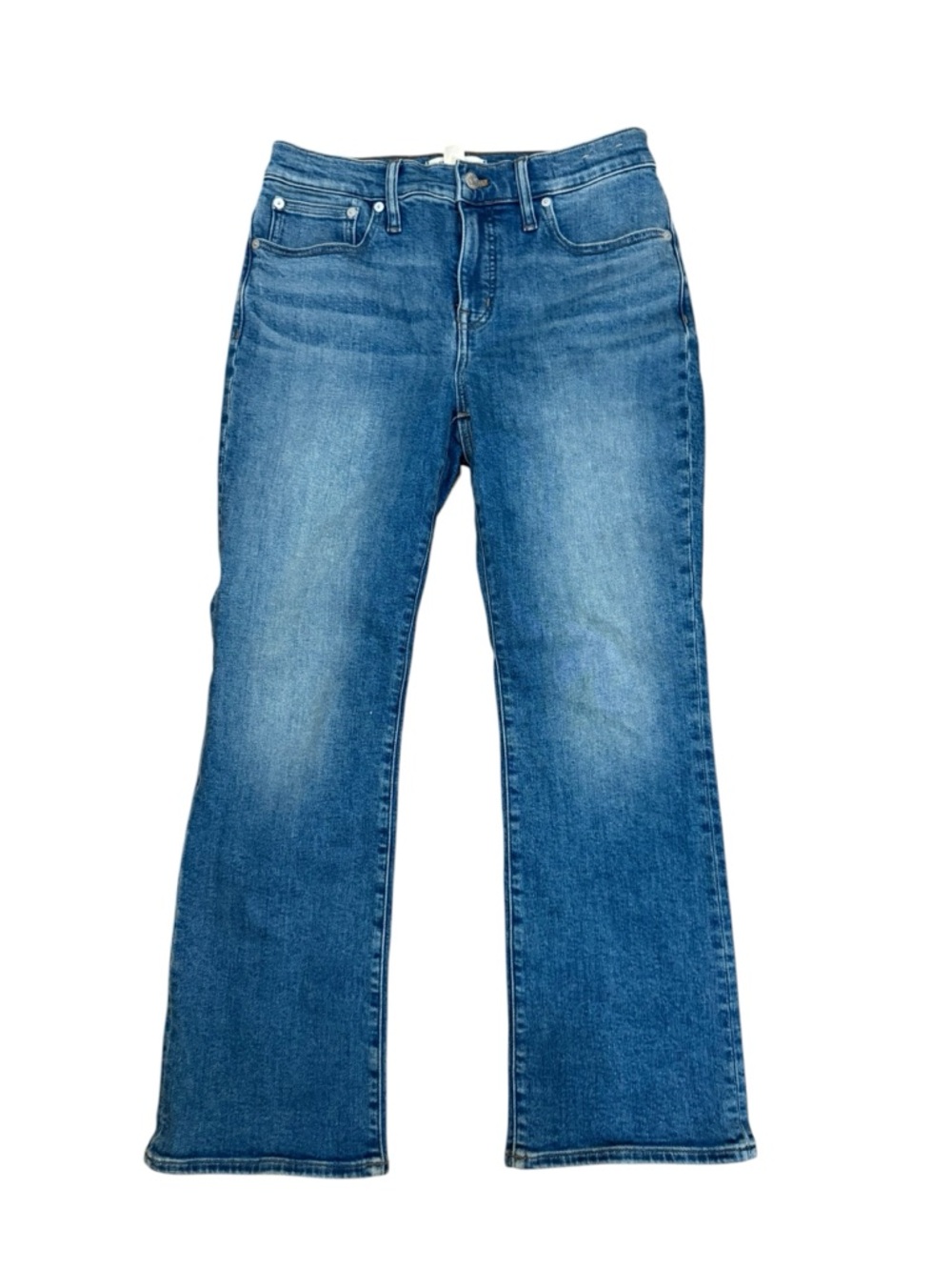 Madewell Blue Flare Jeans - High Rise Wide Leg
